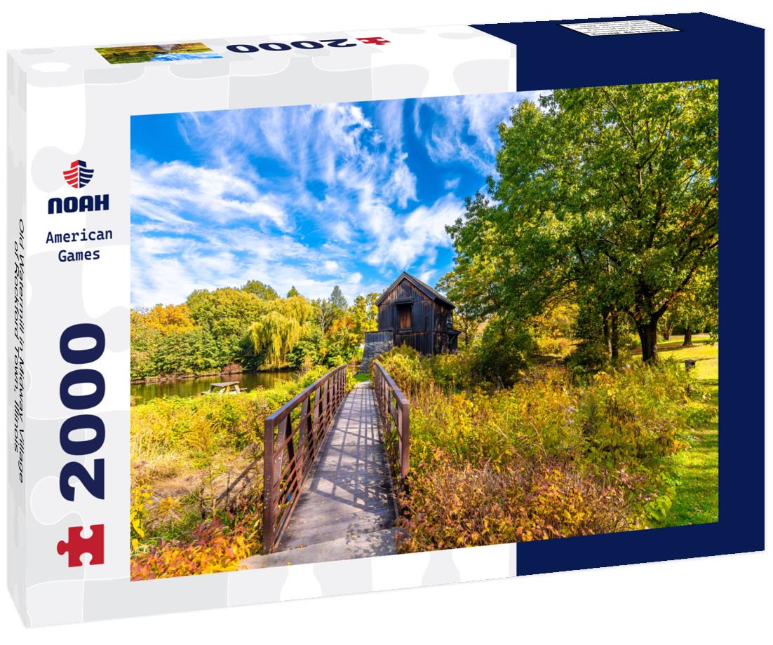 Old Watermill in Midway Village of Rockford Town, Illinois 2000pc Puzzle
