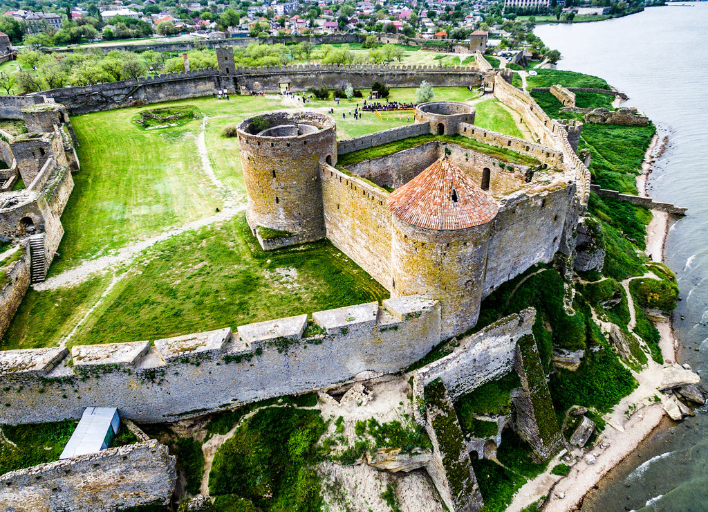 Beautiful view on Akkerman fortress in Belgorod-Dniester, Ukraine
