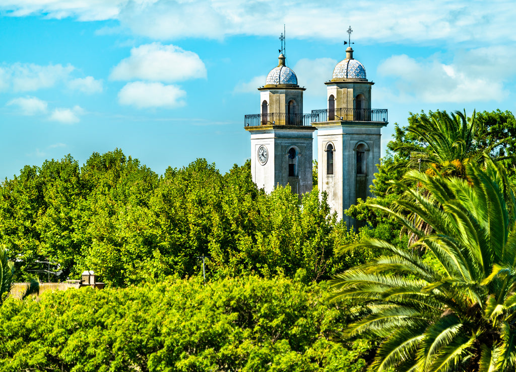 The Basilica of the Holy Sacrament in Colonia del Sacramento. UNESCO world heritage in Uruguay