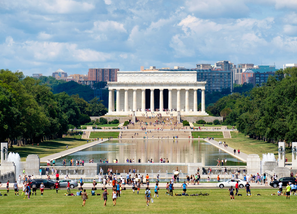 The National Mall in Washington D.C. with a view of the Lincoln Memorial