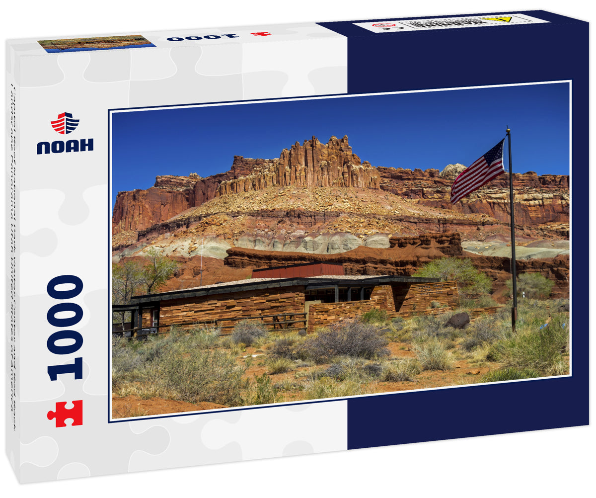 Capitol Reef National Park Visitor Center and Red Rock Landscape Panorama Utah United States of America
