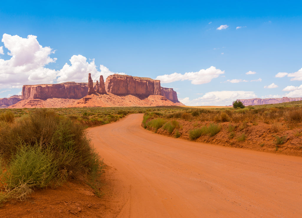 Monument Valley on the border between Arizona and Utah, USA