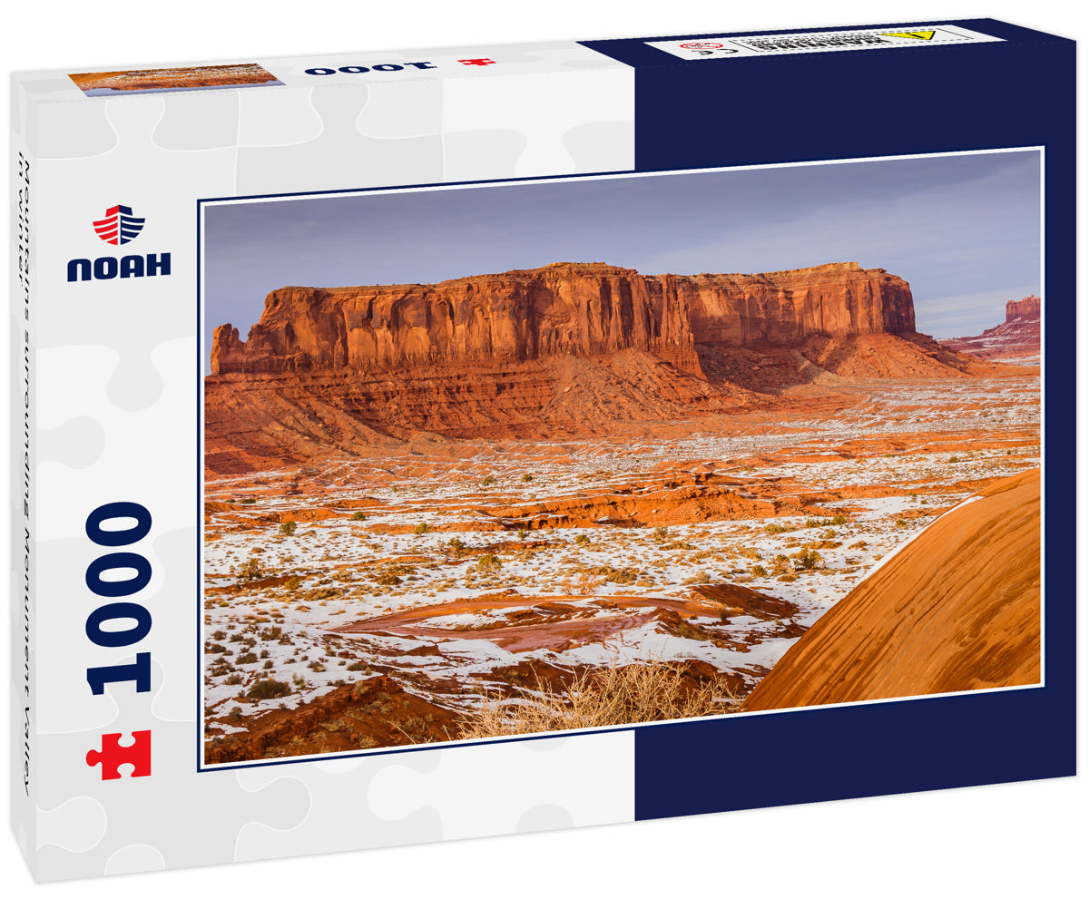 Mountains surrounding Monument Valley in winter
