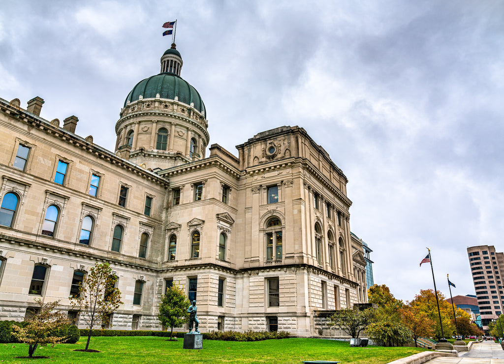 The Indiana Statehouse in Indianapolis