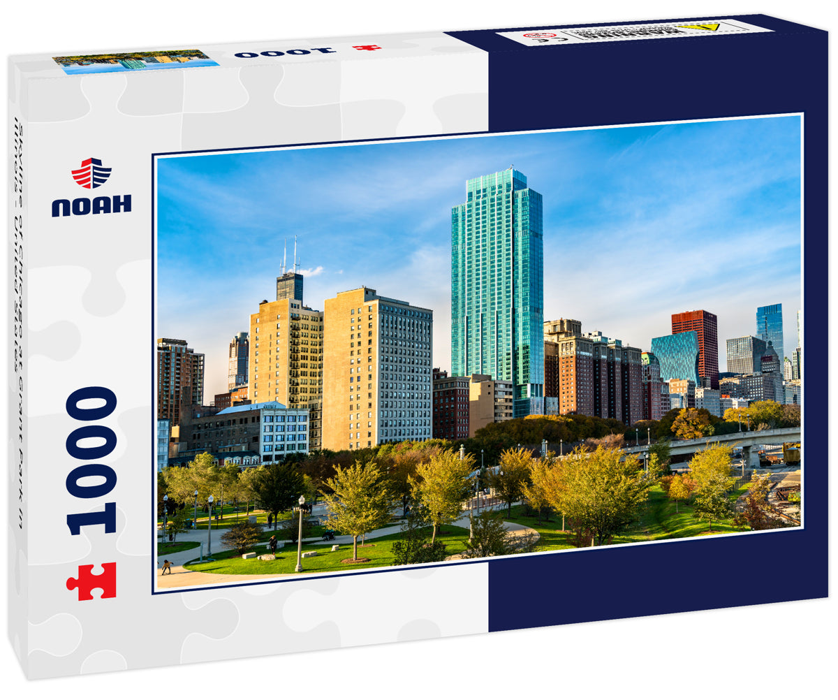 Skyline of Chicago at Grant Park in Illinois - United States