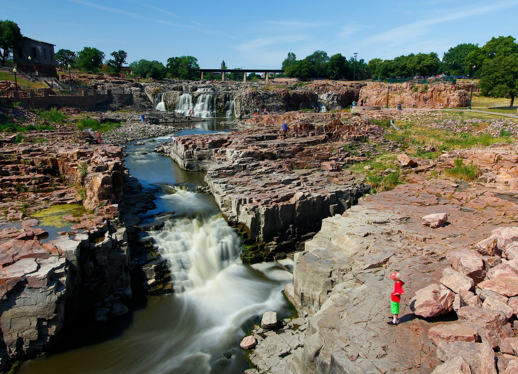 Views of Falls Park, Sioux Falls, South Dakota