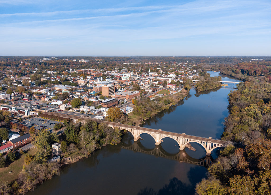 Fredericksburg cityscape in fall in Texas, USA