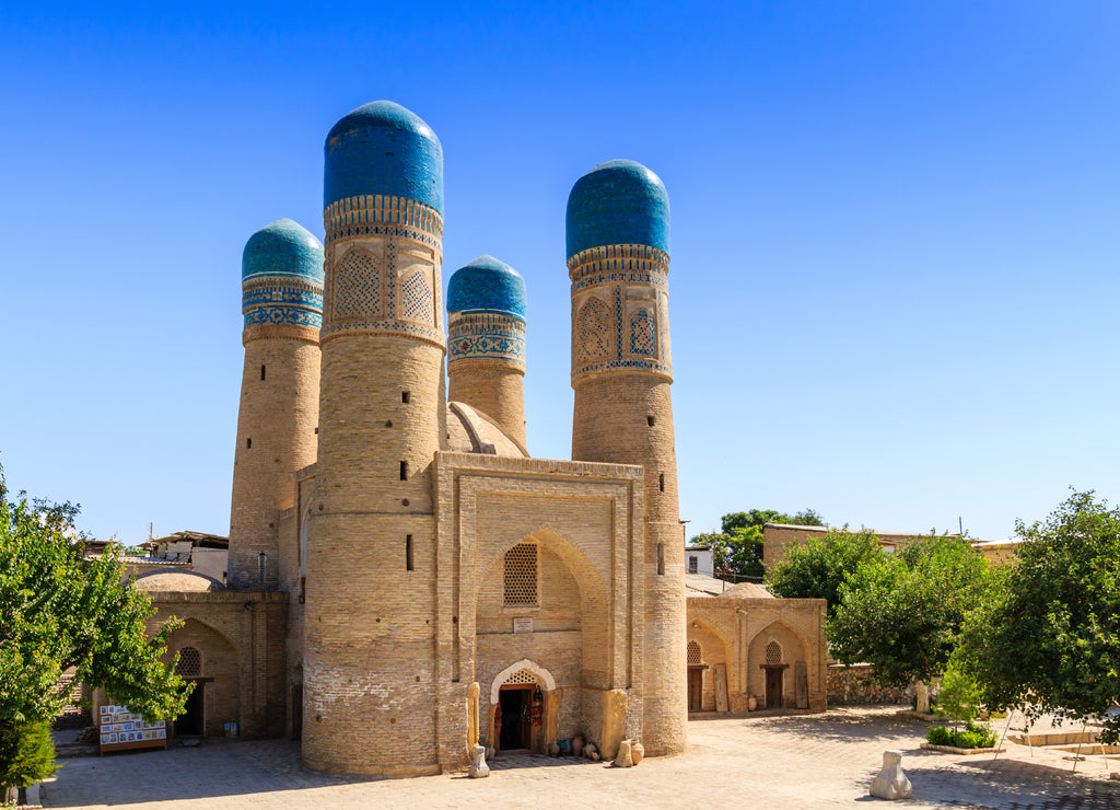 Chor-Minor Madrassah, Bukhara, Uzbekistan. UNESCO world Heritage