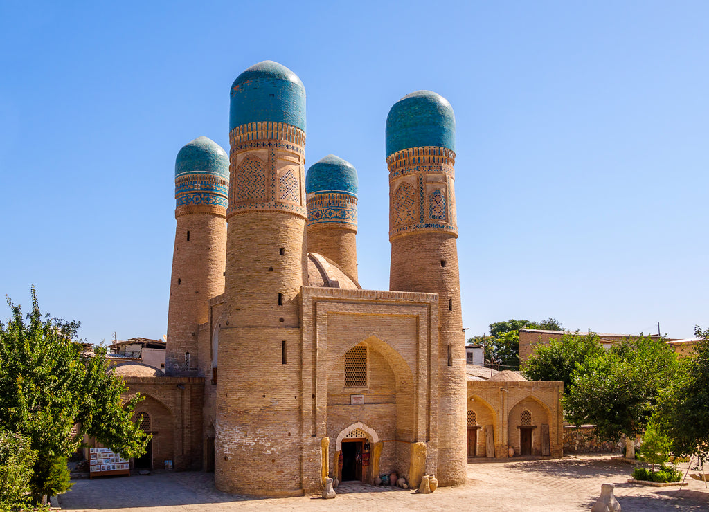 Chor-Minor Madrassah, Bukhara, Uzbekistan. UNESCO world Heritage