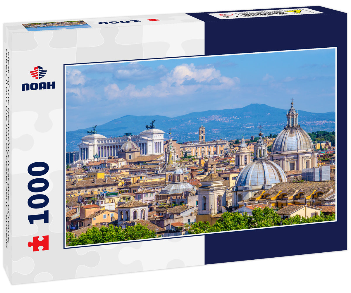 view of the beautiful cityscape of rome taken from the top of castel sant´angelo