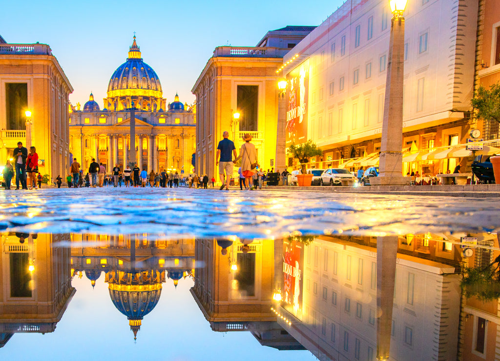 Wonderful view of St Peter Cathedral, Rome, Italy