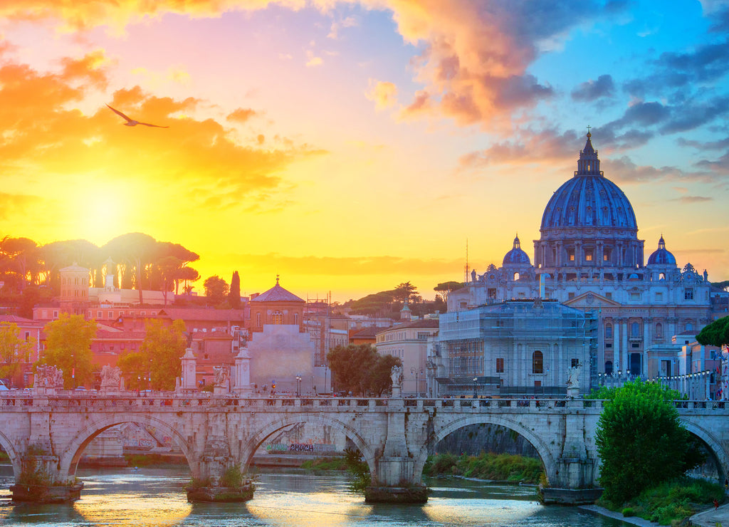 Wonderful view of St Peter Cathedral, Rome, Italy