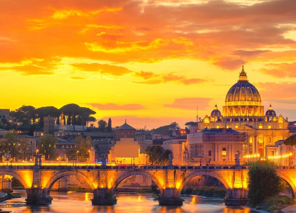 Wonderful view of St Peter Cathedral, Rome, Italy
