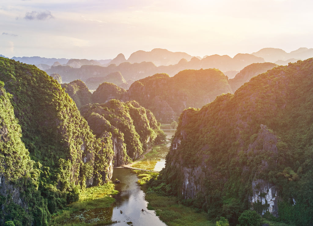Hang Mua (Mua Cave mountain) sunset view in Ninh Binh, VietNam