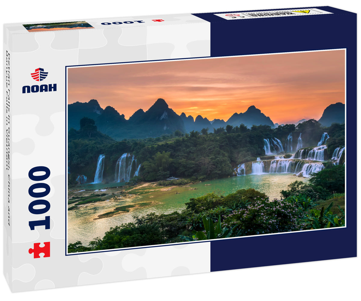 Detian Falls in Guangxi, China and Banyue Falls in Vietnam