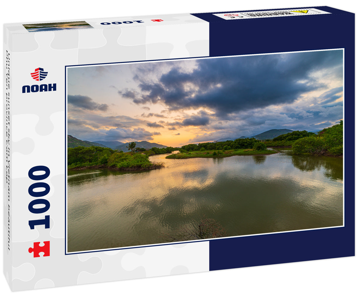Unique sunset sky in Vietnam beautiful Phu Yen province Cam Lap