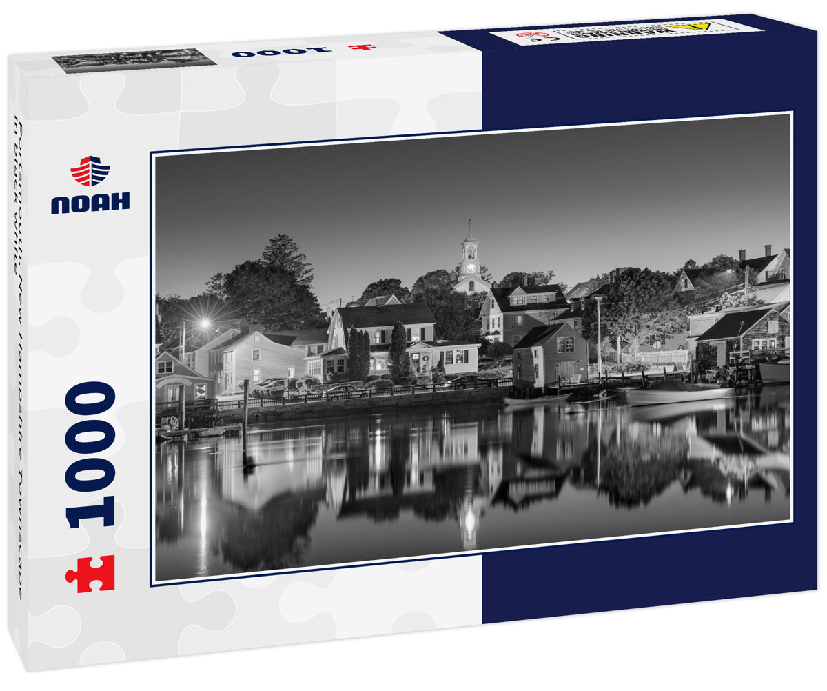 Portsmouth, New Hampshire Townscape in black white