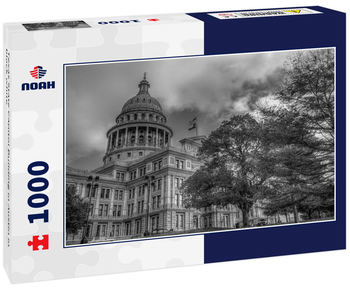 Texas State Capitol Building in Austin in black white