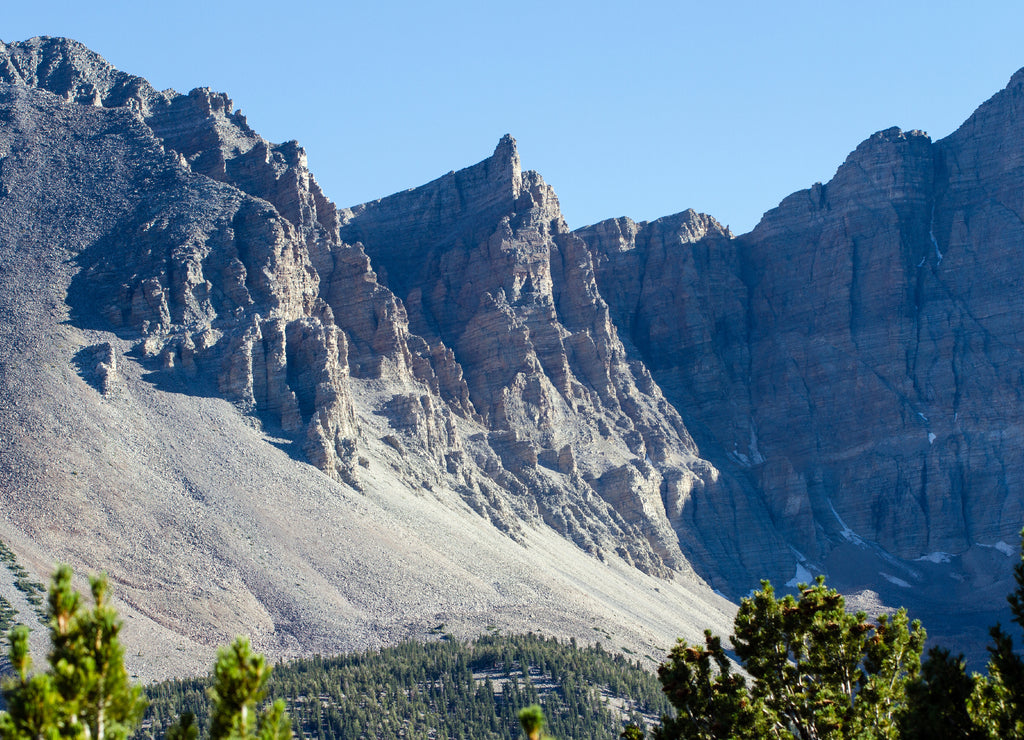 Sheer clliffs in Great Basin National Park in Nevada