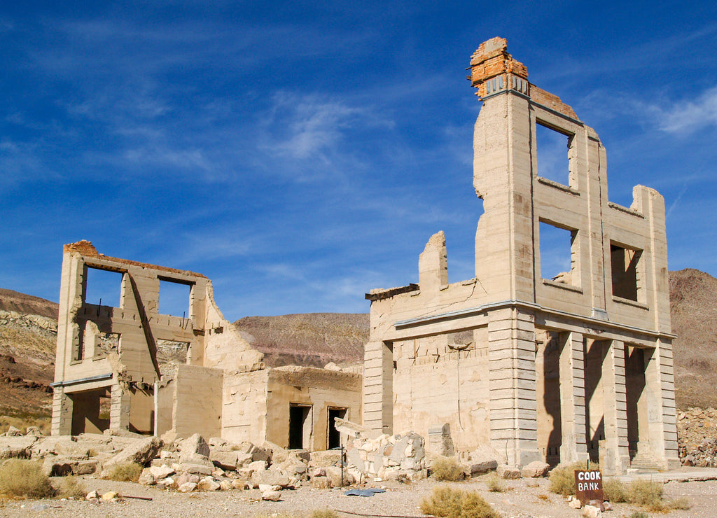 Rhyolite Ghost Town near Beatty and Death Valley National Park, Nevada