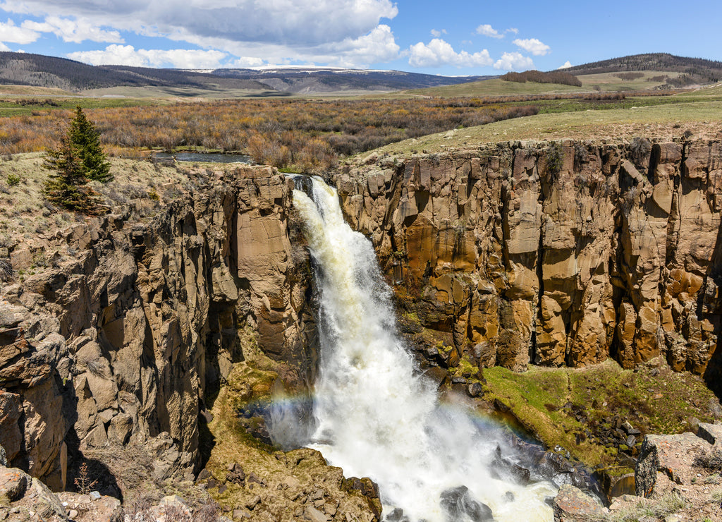 North Clear Creek Falls - A Springtime view of North Clear Creek Falls in Late May. The falls is located off Highway 149 in Rio Grande National Forest, Hinsdale County, Colorado, USA