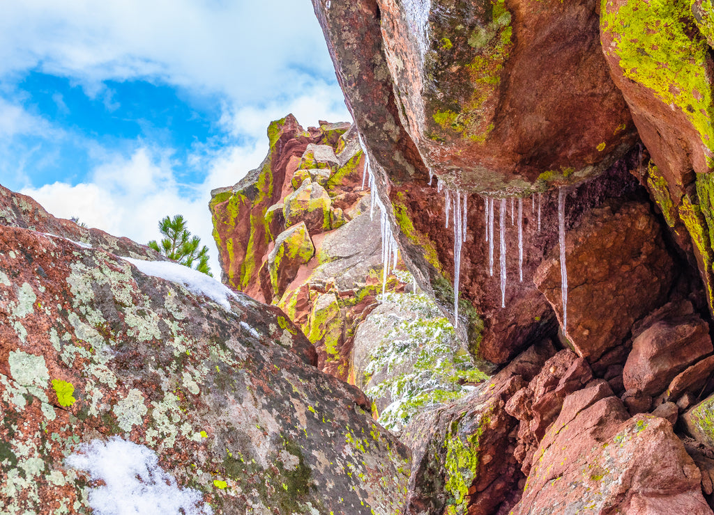 Spring Snowy Hike at Flatirons in Boulder, Colorado