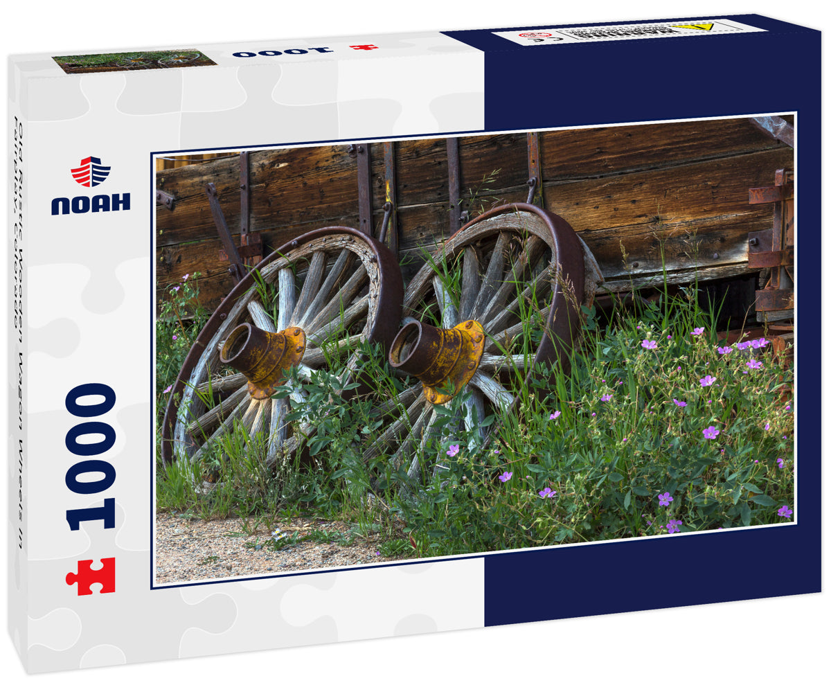 Old Rustic Wooden Wagon Wheels In Fairplay, Colorado