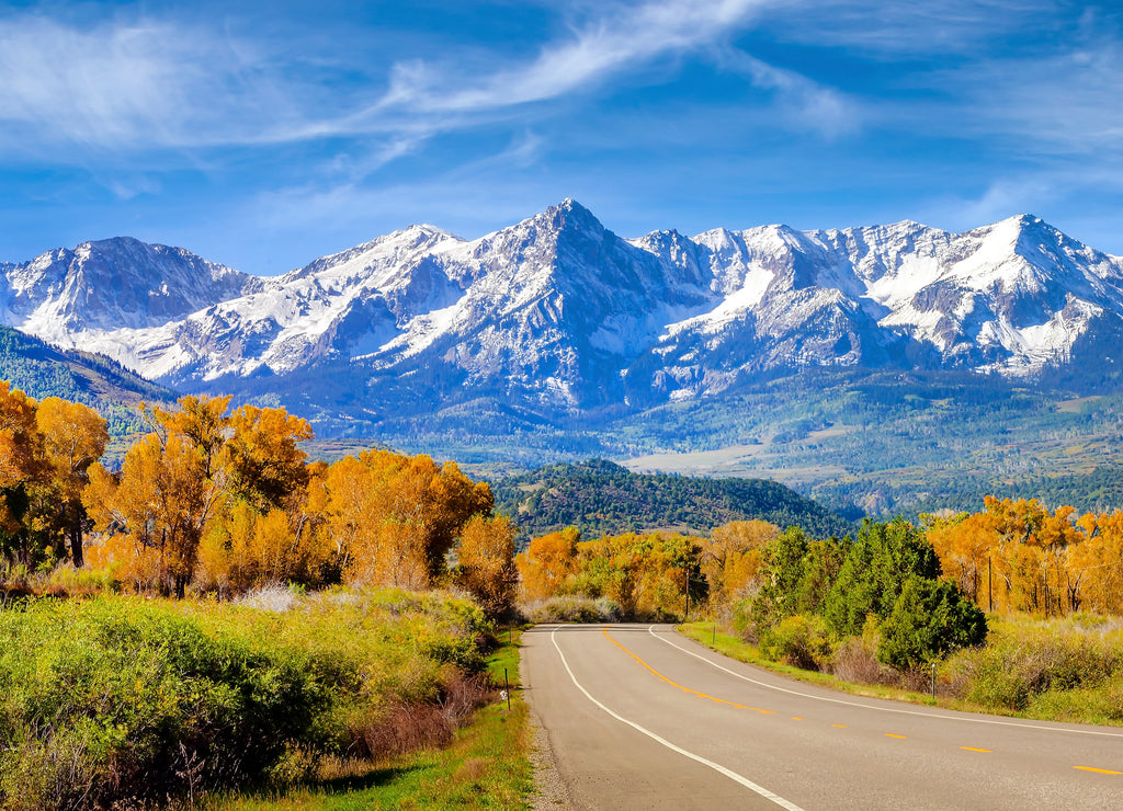 Landscape view of countryside Colorado fall season