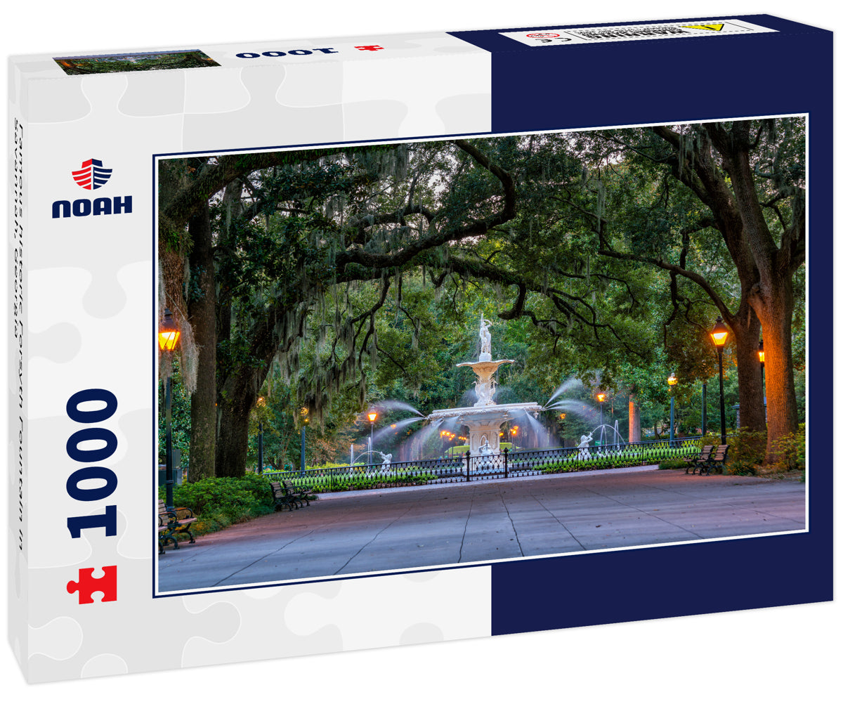 Famous historic Forsyth Fountain in Savannah, Georgia