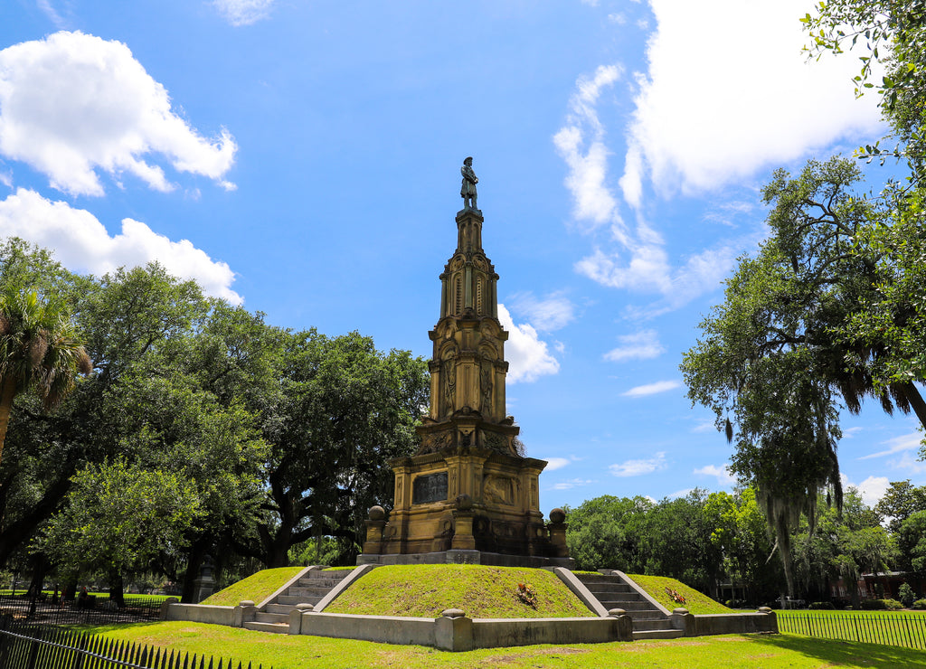 Tower shaped monument, Forsyth Park in Savannah, Georgia
