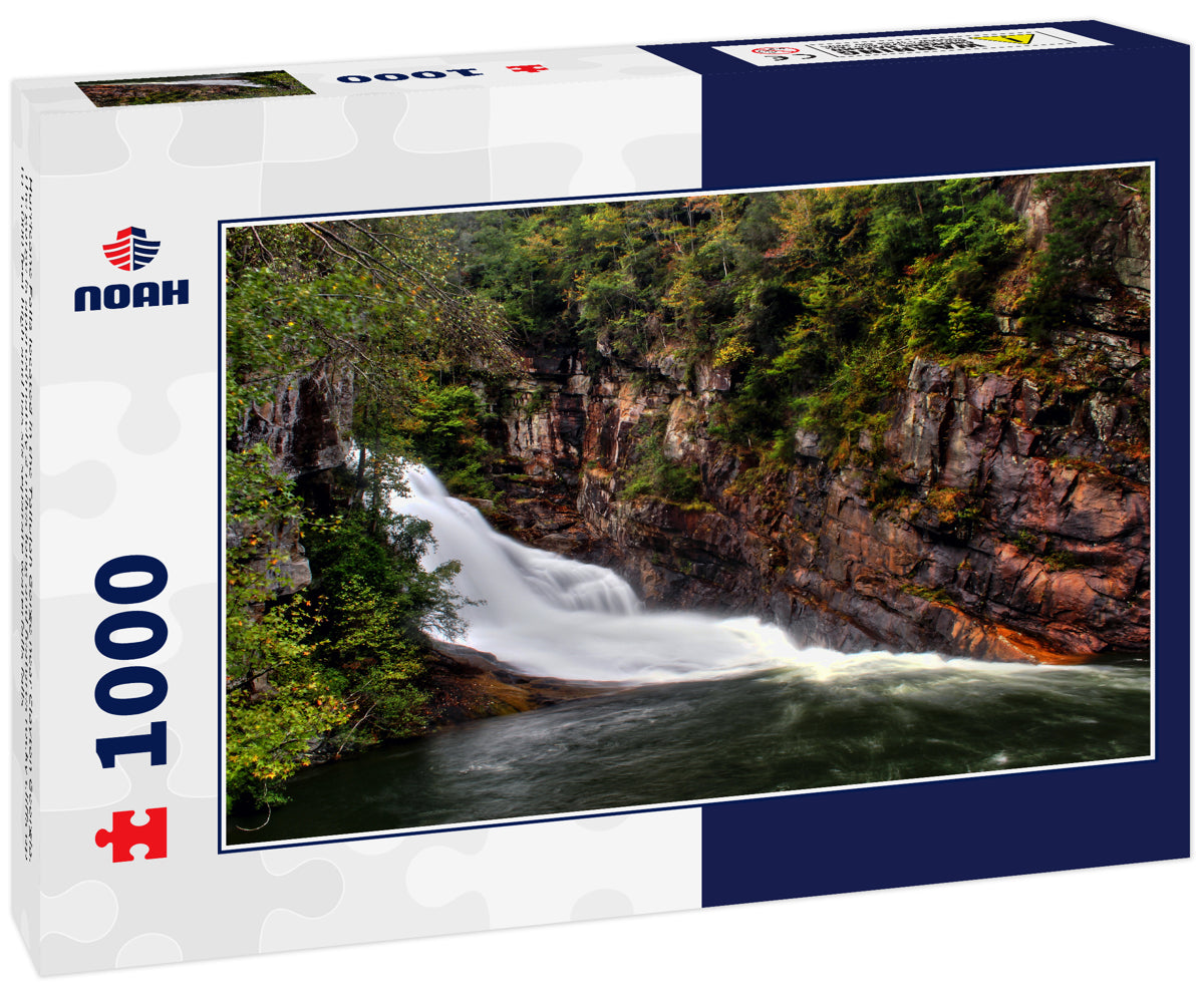 Hurricane Falls located in the Tallulah Gorge near Clayton Georgia. The gorge is approximately 2 miles long and features rocky cliffs up to 1,000 feet high and has six separate waterfalls falls