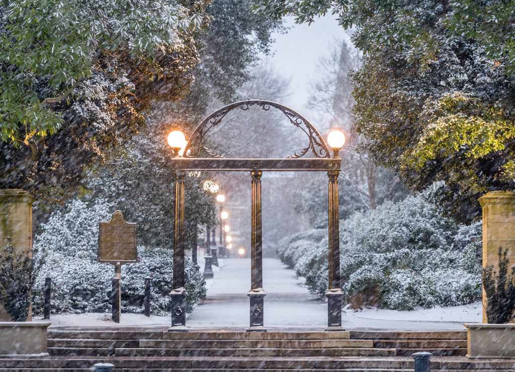University of Georgia old campus in winter