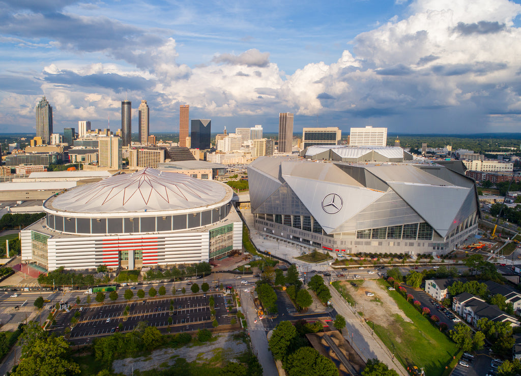 Mercedez Benz Stadium and Georgia Dome, Atlanta