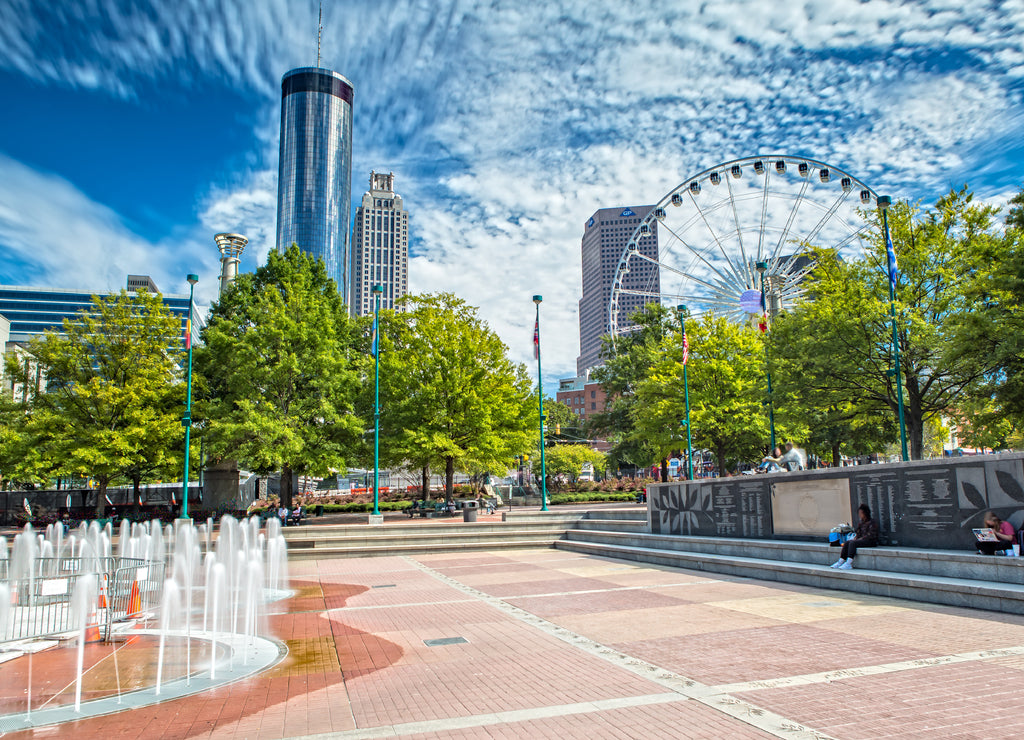 Impression of Atlanta from Olympic Centennial Park, Georgia USA
