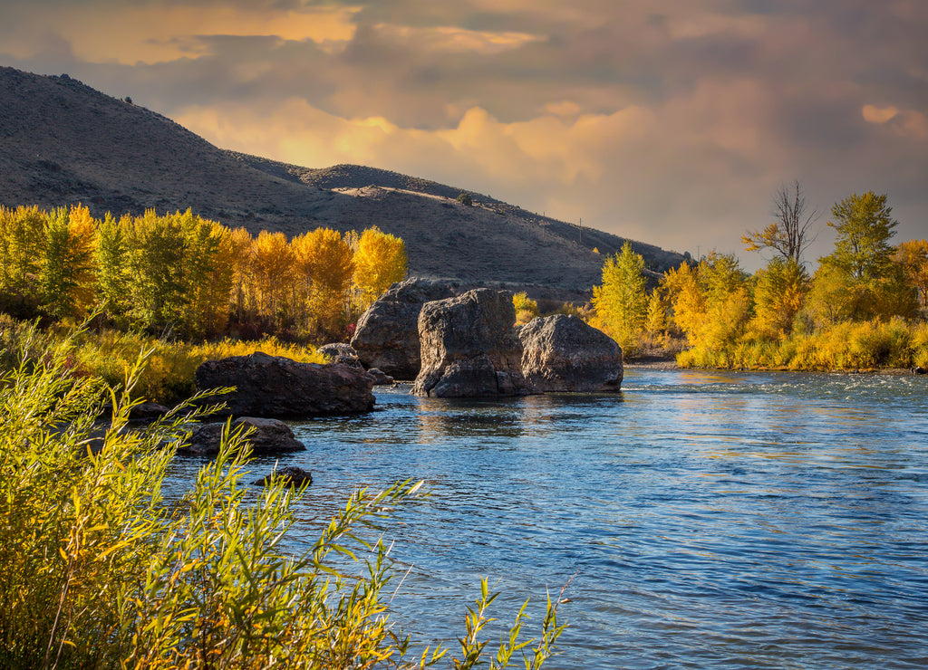 The Salmon River (River of No Return) during the fall season, north of Carmen, Idaho