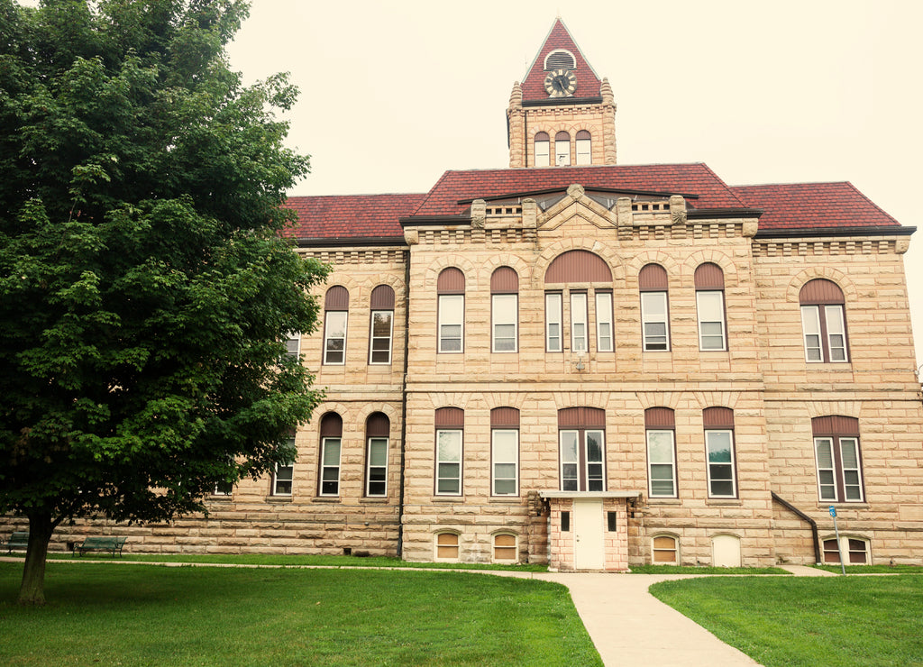 Old courthouse in Carrollton, Greene County, Illinois