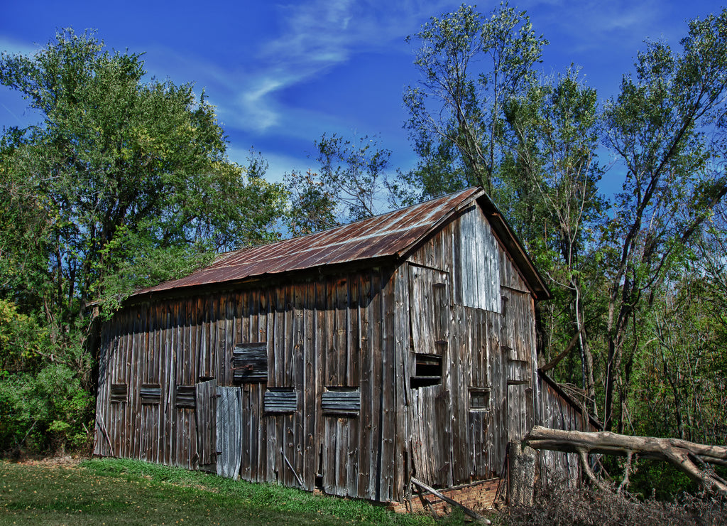 Old Barn in Calhoun County IL near Golden Eagle, Illinois