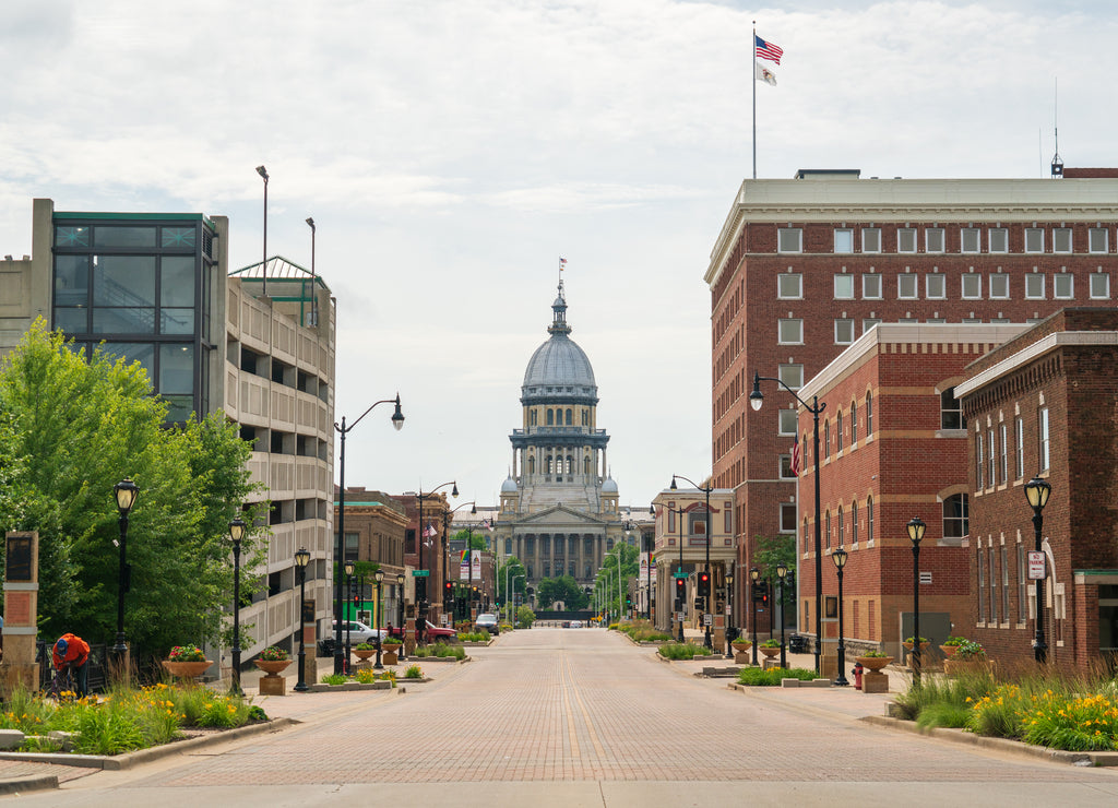 Street View of the Illinois State Capitol Building