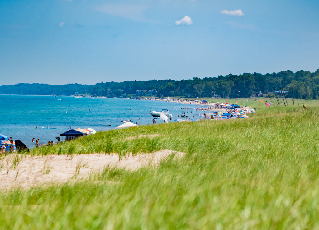Michigan City, Indiana: Great Lakes Grand Prix Crowd awaits the start of the Race