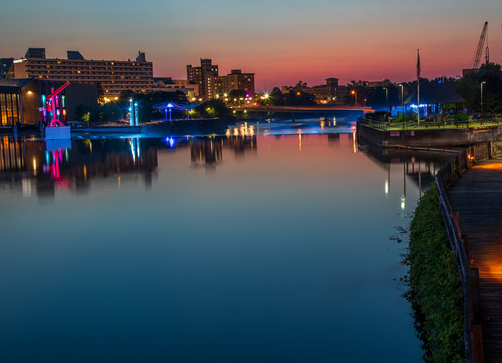 Sunset in Downtown South Bend, Indiana