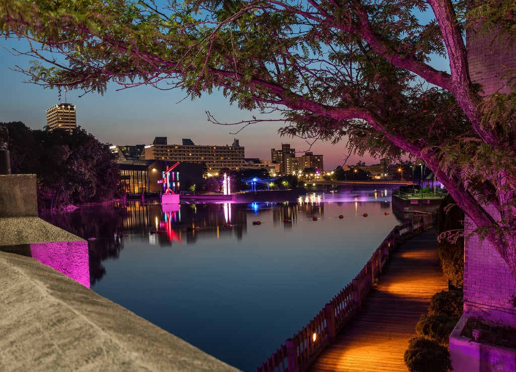 Sunset in Downtown South Bend, Indiana