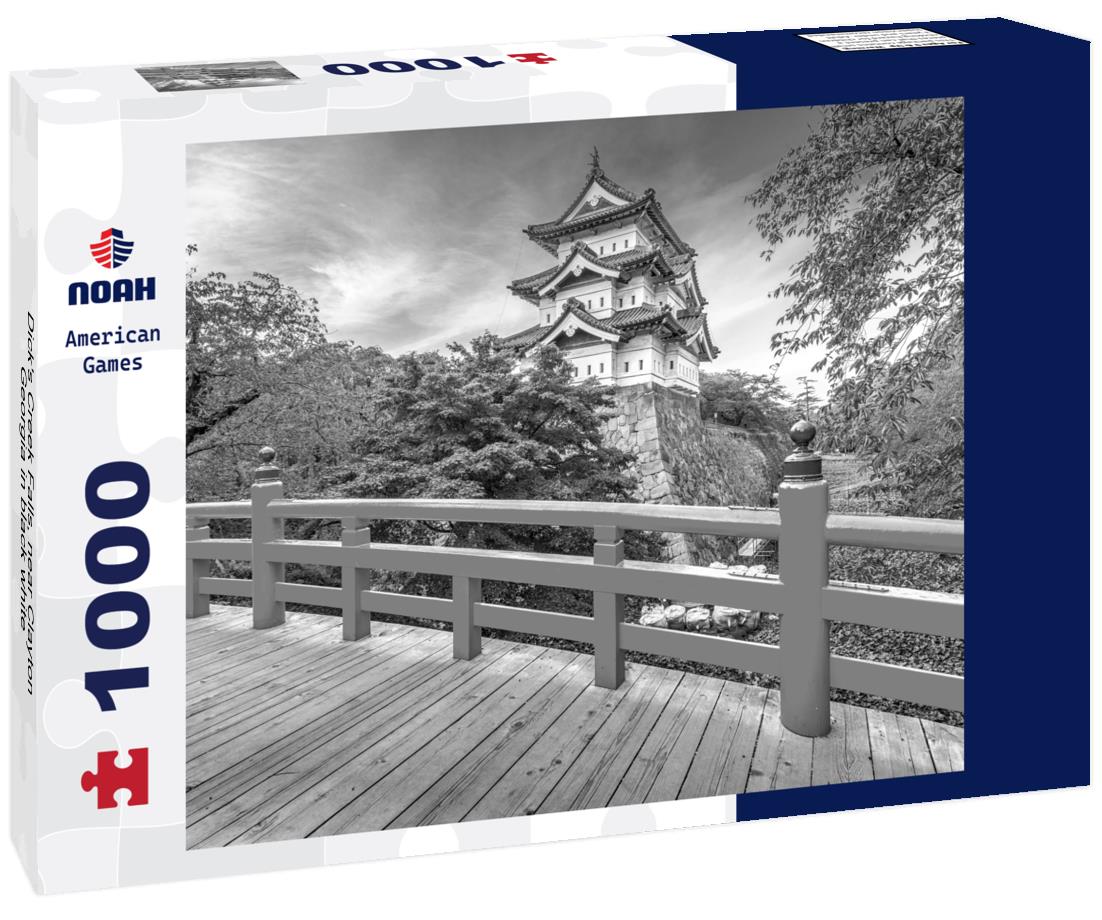 Noah Jigsaw Puzzle Dick's Creek Falls, near Clayton, Georgia in black white 1000 pieces