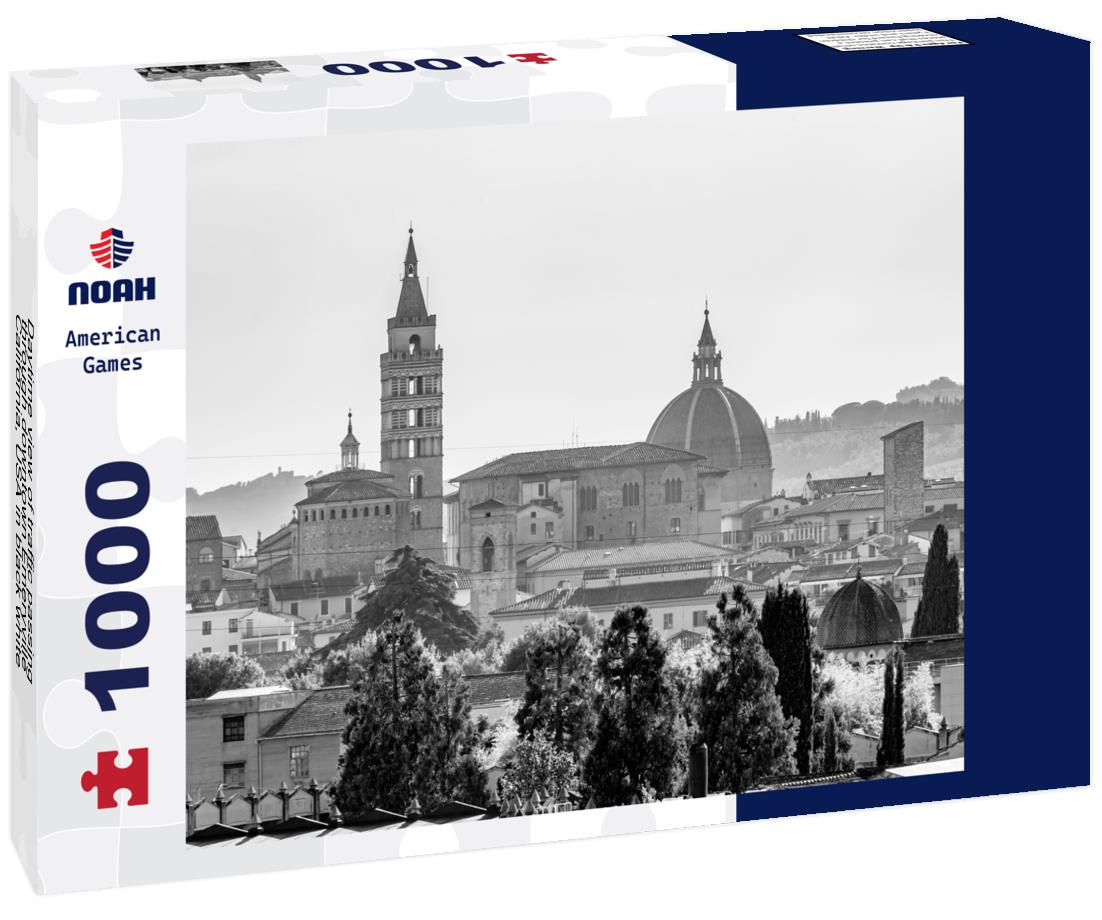 Noah Jigsaw Puzzle Daytime view of traffic passing through downtown Emeryville, California, USA in black white 1000 pieces