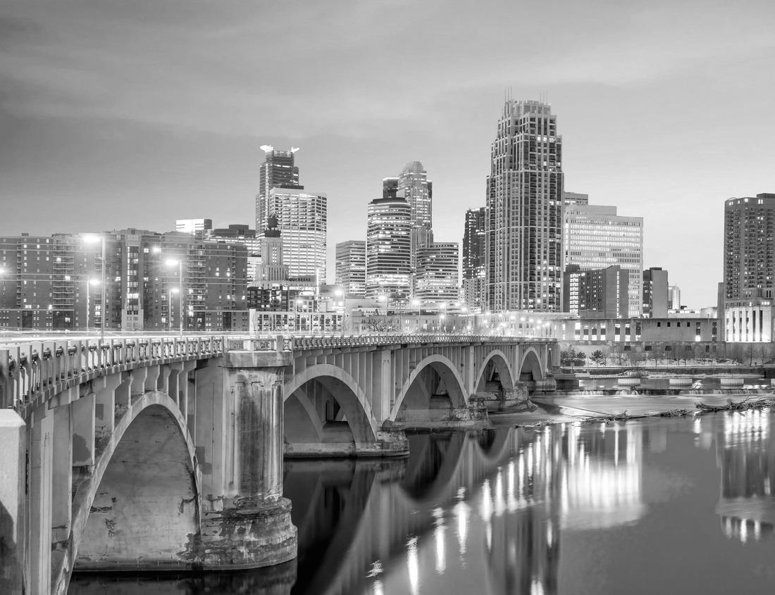 Noah Jigsaw Puzzle the skyline of Miami with palm trees, Florida in black white 1000 pieces
