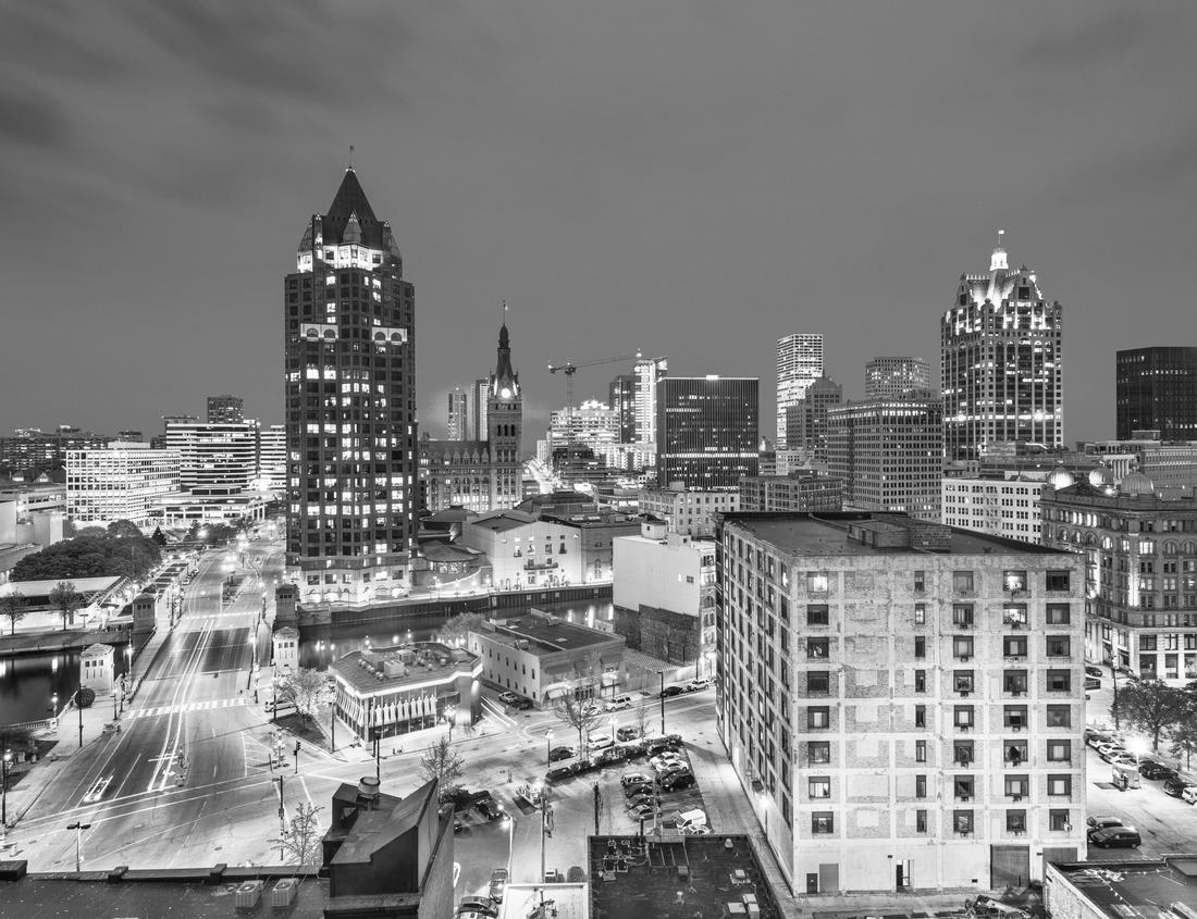 Noah Jigsaw Puzzle Campbell Falls Camp Creek State Park, West Virginia, USA in black white 1000 pieces