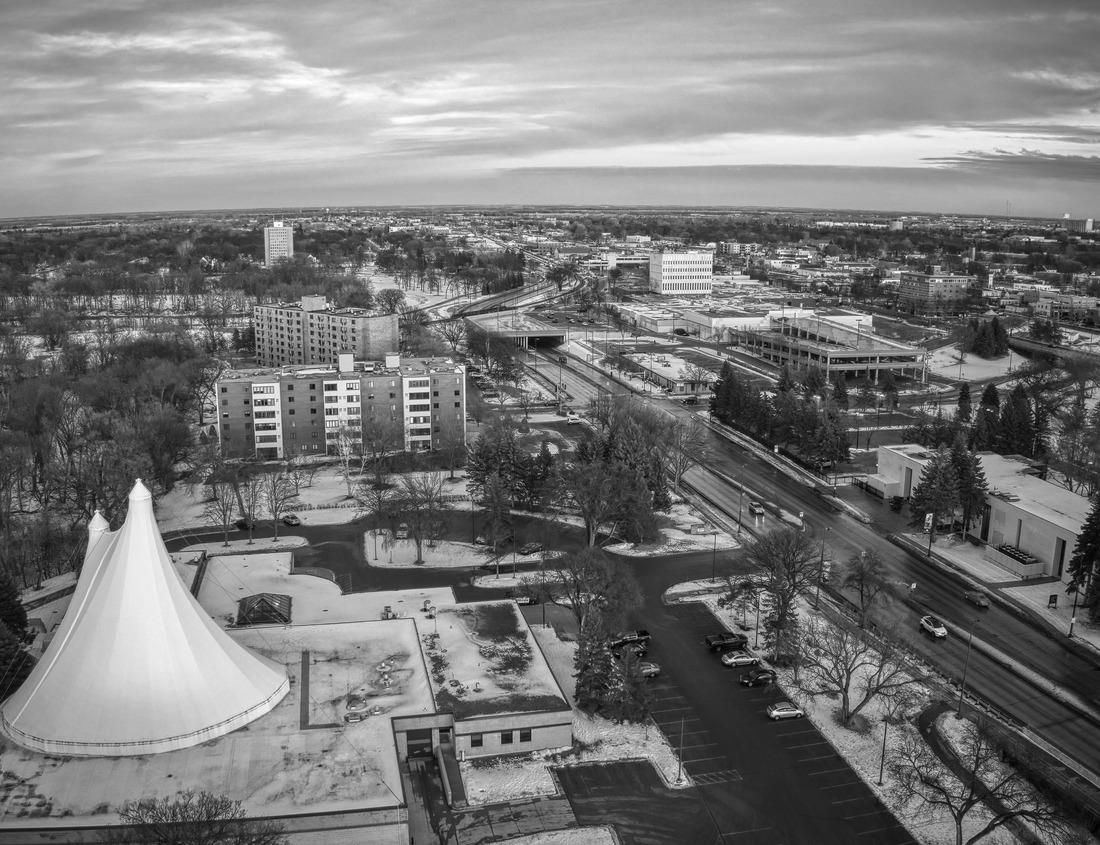 Noah Jigsaw Puzzle Rotterdam, Netherlands, city skyline and bridge in the afternoon in black white 1000 pieces