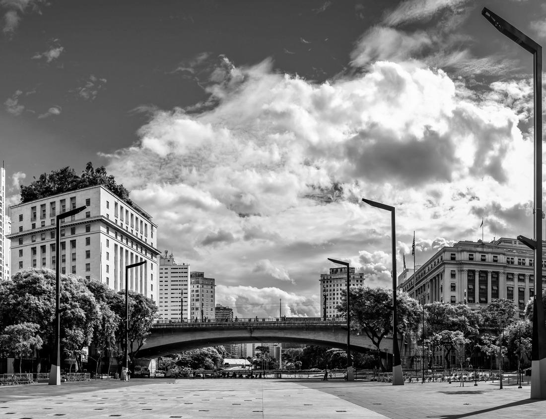 Wilmington, North Carolina, USA Historic churches and city center seen from above 1000pc PuzzleBlack and White