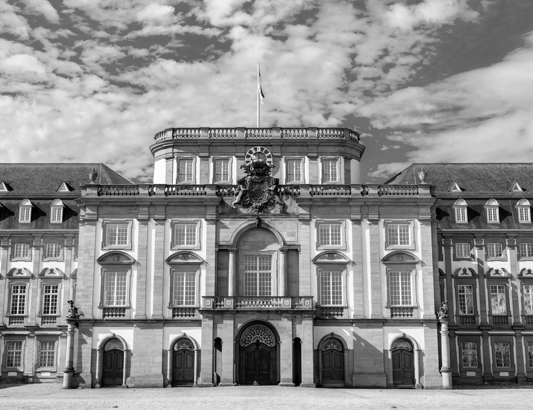 West Virginia State Capitol Building and downtown Charleston with fall foliage 1000pc PuzzleBlack and White