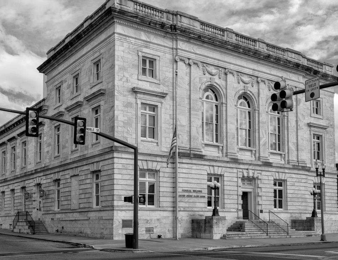Noah Jigsaw Puzzle Newport News, Virginia, USA city center from above in black white 1000 pieces
