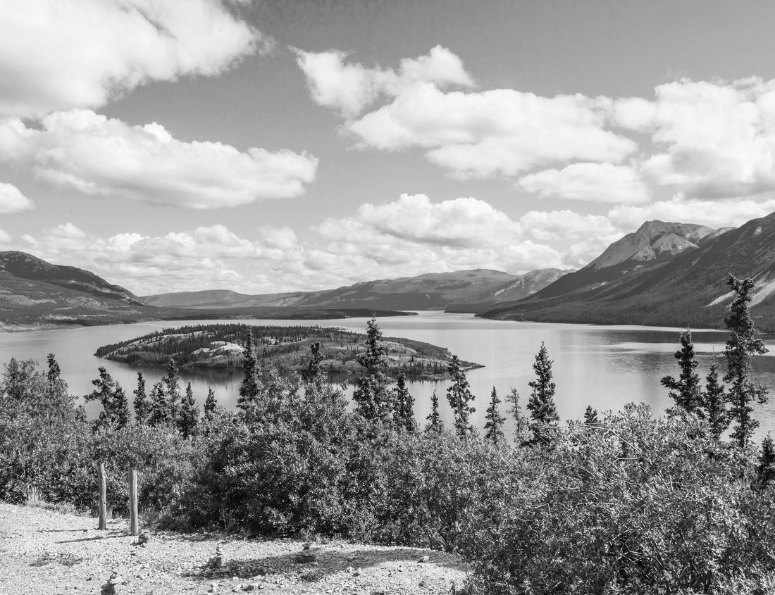 Noah Jigsaw Puzzle View over Brienz Lake in Switzerland in black white 1000 pieces